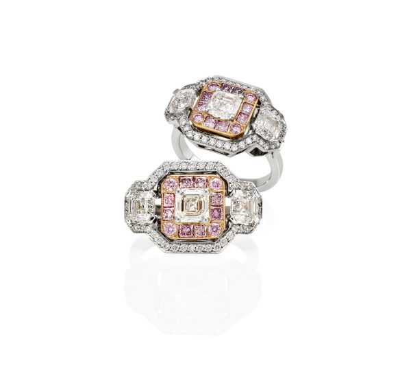 pink diamond rings